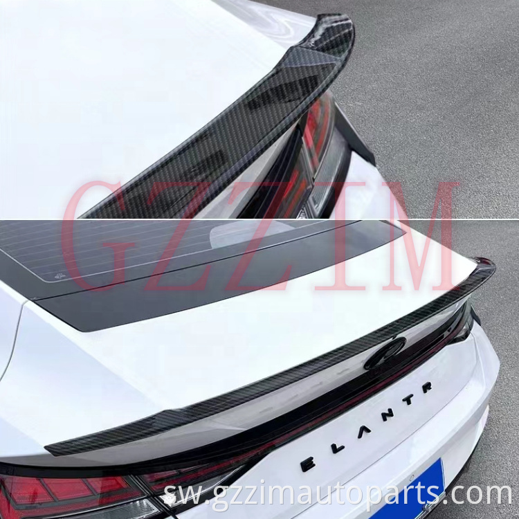 Roof Wing Rear Spoiler Car Auto Accessories ABS Rear Trunk Roof Wing Spoiler For Elantra 2021-2022